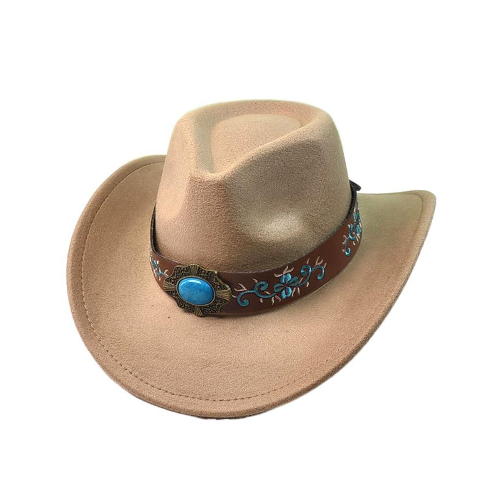 Adjustable Cowgirl Hat Shapeable Wide Brim Western Hat Trendy Cowboy Hat  for Men and Women