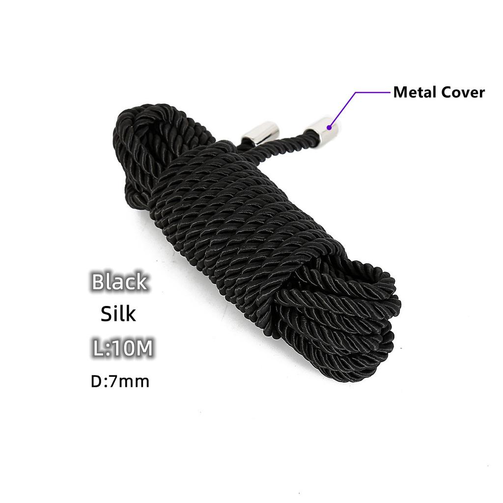 5m 10m Silk Restraints Handcuffs Sexy Binding Rope for Men Women Couples Bdsm Slave Body Bondage Shibari Flirting Erotic Product