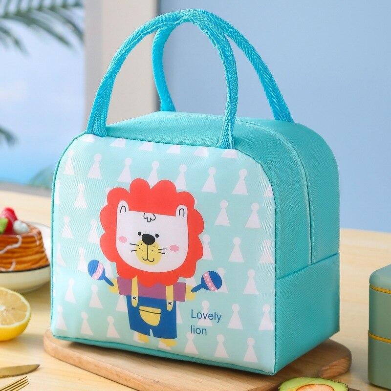 

1pc Cartoon Insulated Lunch Box Tote Bag Hand-held Bento Bag Lunch Insulation Bag Aluminum Foil Thickened Lunch Box Bag