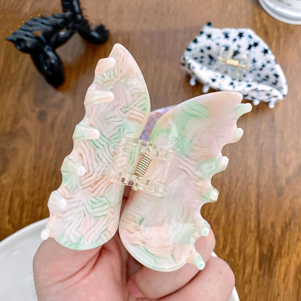 Leopard Printing Fresh Acetate Hair Claw Geometry Tortoiseshell Hair Claw Streetwear