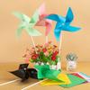 10/20pcs Colorful Windmills Plastics for the Yard Garden Lawn DIY Outdoor Decoration Four Leaf Windmill Bird Protection TMZ