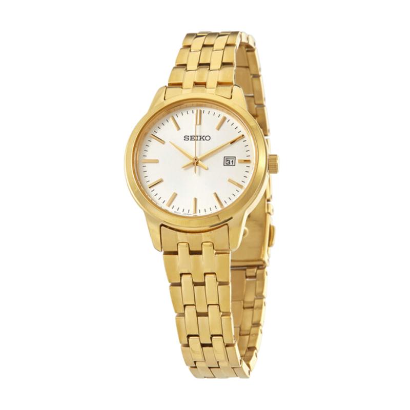 SEIKO Classic Series 50 Meter Waterproof Quartz Steel Strap 30mm Women s Watch White Dial SUR412 белый