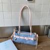 Contrasting Color Small Bag Women's New Casual Versatile Shoulder Underarm Bag Fashionable Commuter Portable Tote Bag