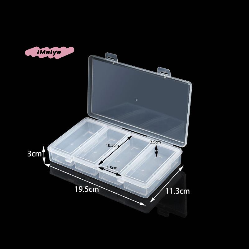 M-4 Adjustable Dividers Clear Plastic Storage Organizer Box - Craft & Sewing Supplies Container With Removable Compartments