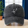 Guitar Music Note Baseball Cap Washed Cotton Adjustable Street Style Casual Sun Visor