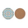 Round Ceramic Coasters Waterproof Non Slip Heat Resistant Mats For Dining Table Kitchen Ramadan Home Decor