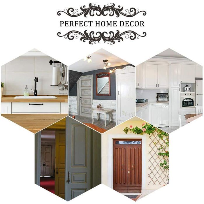 Lot de 4 poignées boutons vintage en alliage de zinc noir – style vieilli pour tiroir armoire