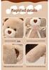 Adorable Ribbon Teddy Bear Plush Toy - Soft Hugging Pillow for Girls