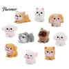 Small Decorative Figurines 2Pcs Mini Dog Figurines, Cute Resin Puppy Miniature Animal Figures, Car Dashboard Decorations Ornaments for Micro