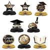 8 Stück Abschluss Waben Dekorationen für Abschlussfeier Tischschmuck Bastelpapier Dekorationen Abschlussfeier Schreibtischschmuck