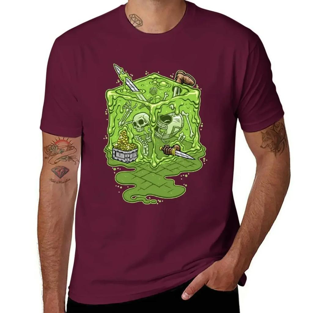 GELATINOUS CUBE! T-Shirt Street Wear Summer Clothes Man Clothes Anime Stuff Men's T Shirts