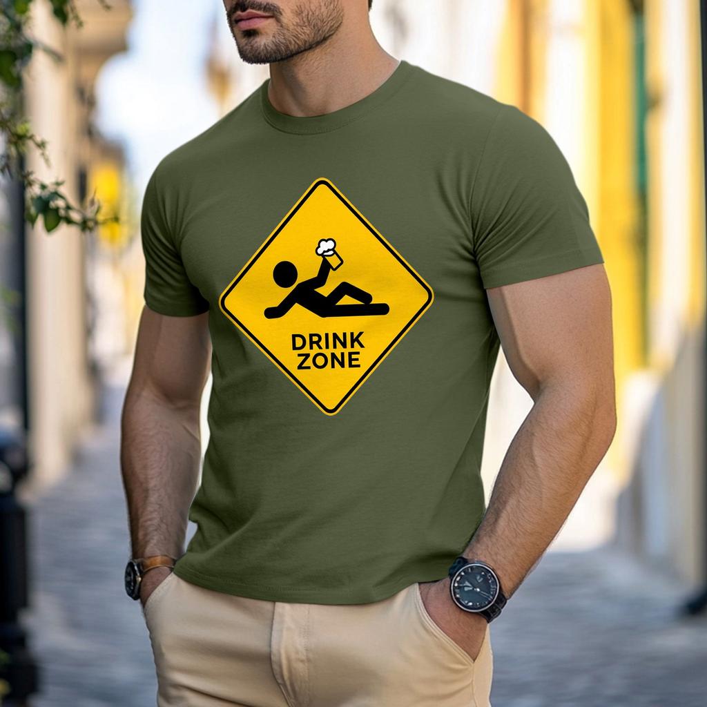 Men's Crew-neck Casual Printed Short-sleeved T-shirt Top