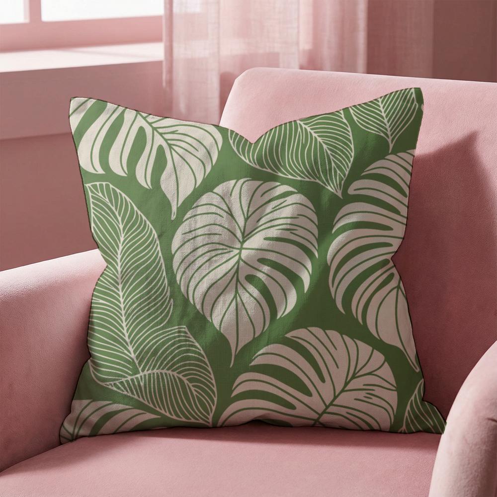 Leaf Cushion Cover MultiScene Pillow Cover for Home Car Reversible Soft Durable for Daily Use