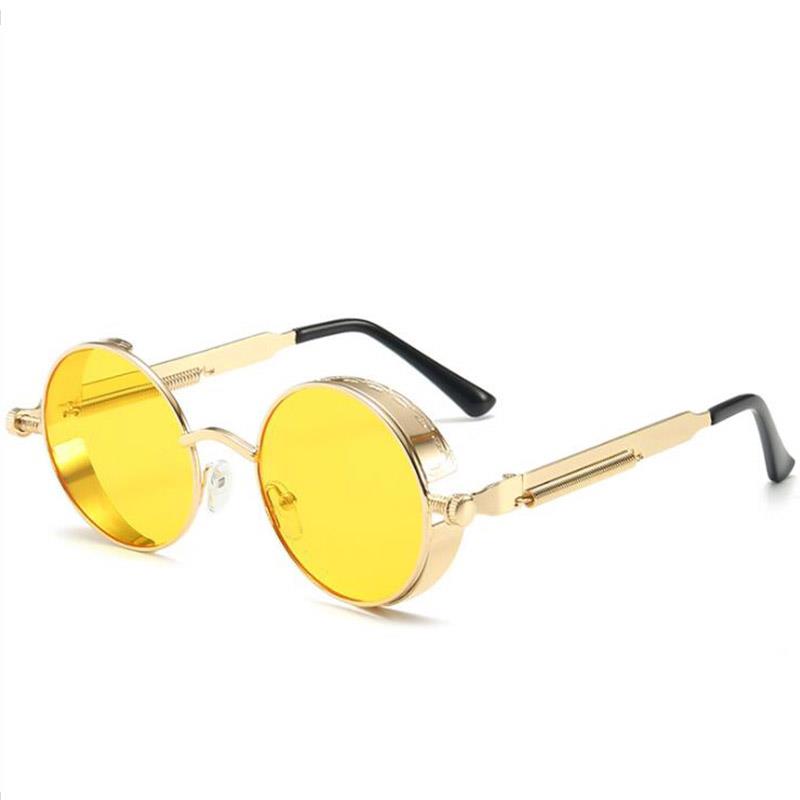 

1 шт. поляризованные мужские солнцезащитные очки в стиле стимпанк, новый дизайн, круглые солнцезащитные очки UV400 No box