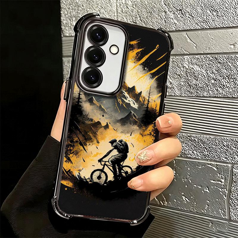 Mountain Bike Bicycle Soft Phone Case For Samsung A17 A27 A07 A37 A57 A16 A56 A15 A55 A14 A54 A13 A53 A26 A36 A25 A35 A24 A34 A2
