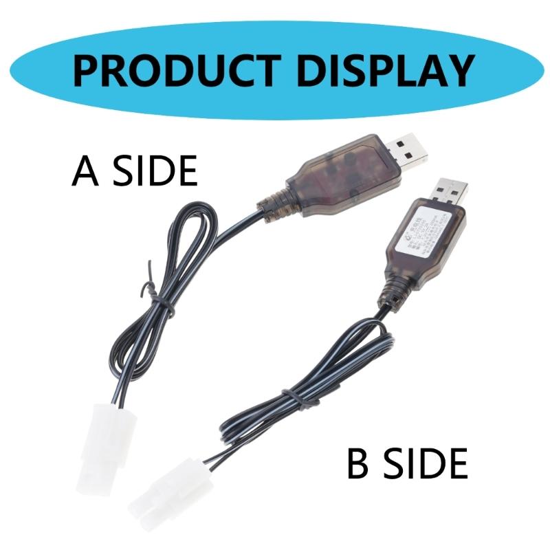7.2V USB Charger Cable L6.2-2P USB Power Charging Cable Compatible for NiMH NiCD Batteries for Remotes Control Car