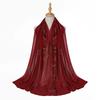 Pearl Rhinestone Chiffon Scarf Hijab For Women Muslim Headwrap Solid Shawls Headband Foulard Femme Muslim Hijab Turbans Headband
