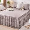 Bed Skirt Solid Color Bedspread Lace Style Bed Cover Falda De Cama Skin-friendly Mattress Protector (No Pillowcase)
