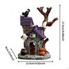 Halloween Village House Statue Scary Figurine Decorative Home Decor Ornament for Desktop Farmhouse