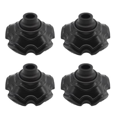 Lunari Chair Leg Caps, Set of 4, Leg Protectors for Outdoor Camping Chairs, 13mm (13mm, Black)