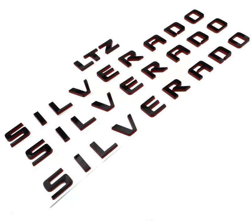ABS Letters Emblem SILVERADO LTZ Applicable to Chevrolet Car Styling Fender Truck Badge Nameplate Logo Sticker