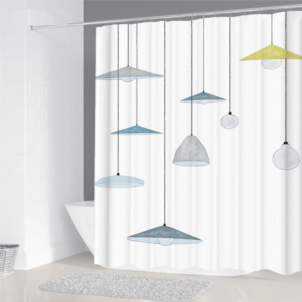 Bathroom Curtain Modern Simple Pattern Home Decor Waterproof Polyester Shower Curtains Bath Screen 180*180Cm & 180*200Cm