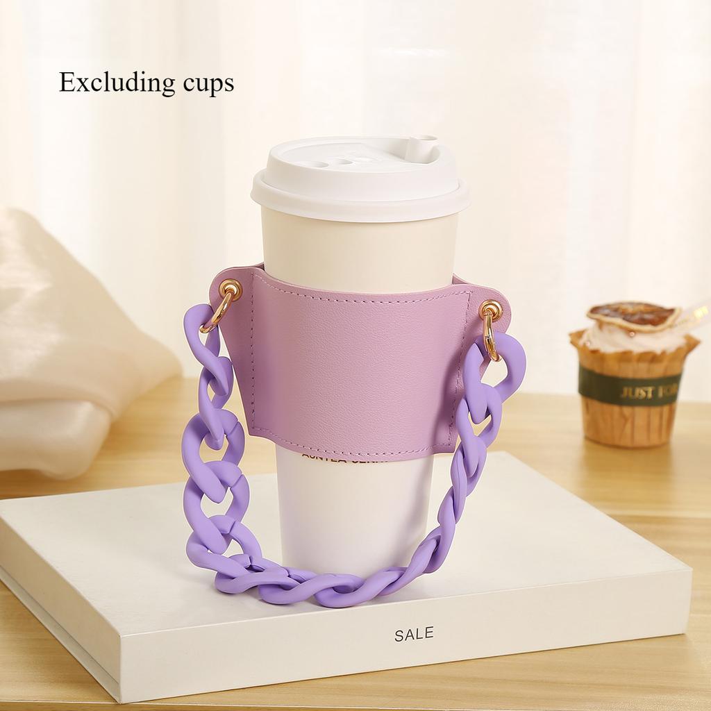 Reutilizabil cu Lanț Călătorie Eco-friendly Husă Geantă pentru Băutură Mânecă pentru Cafea Husă pentru Sticlă Suport pentru Pahar