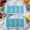 A25F-Silicone Freezer Tray With Lid-Food Molds Ice Cube Tray, Freezer Container, Freeze& Store Soup 2Pcs