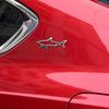 Non-fading Car Sticker Zinc Alloy Shark 3D Hollow Out Animal Decal for Vehicle Side Creative Badge Motorcycle Electric Vehicles Long-lasting