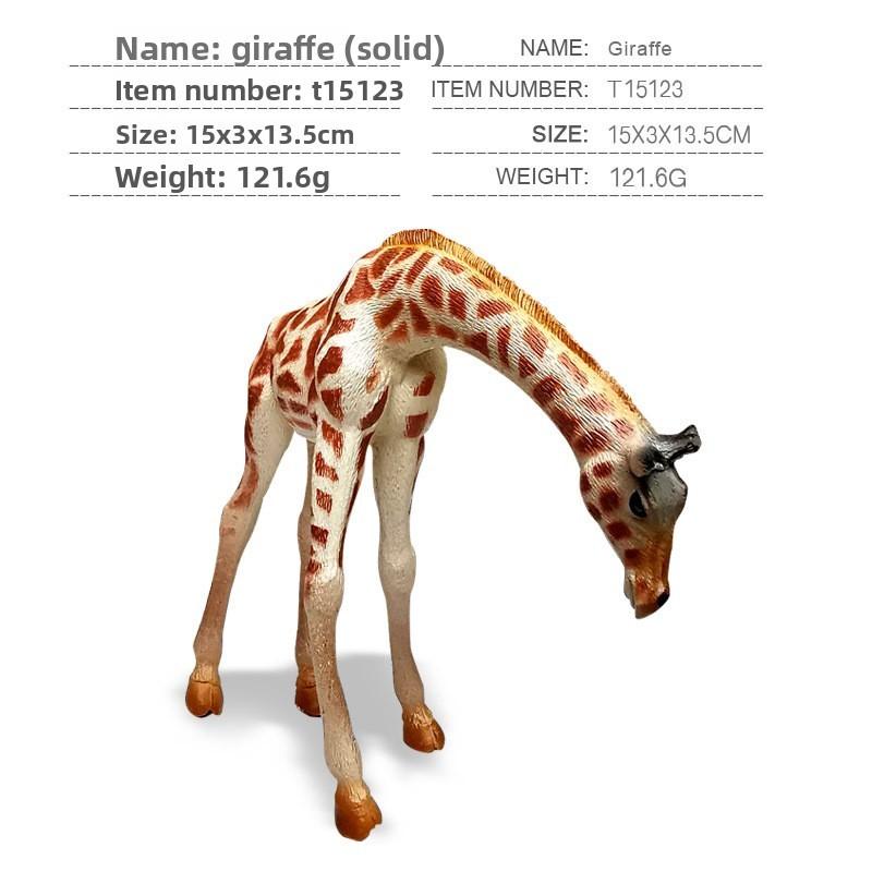 Animal Zoo Pvc Miniature Giraffe Family Static Model Set For Collectors And Kids