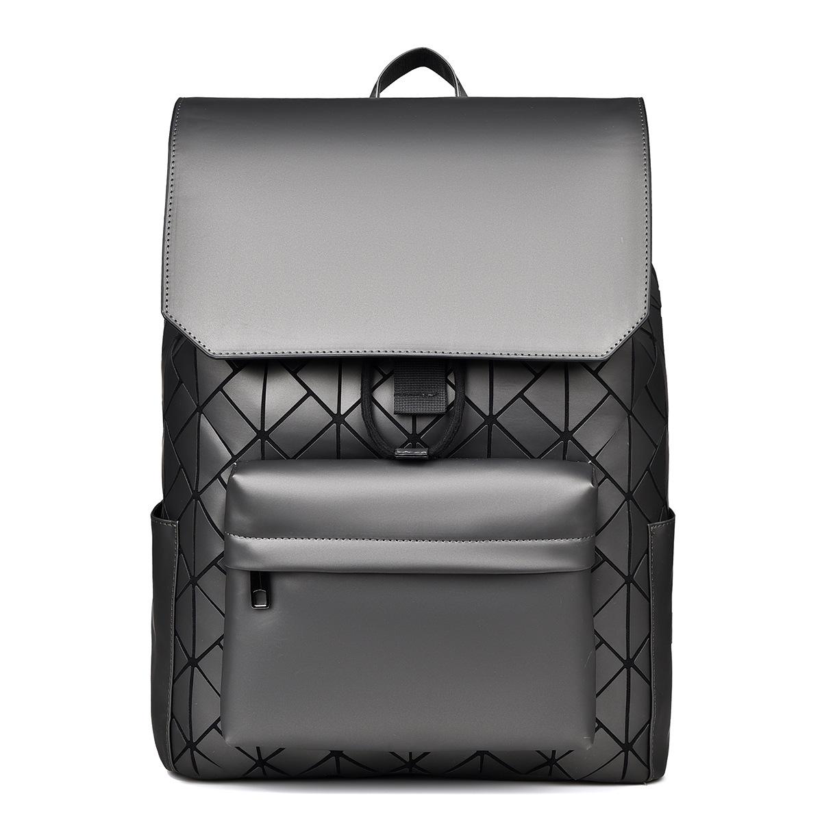 

Мужской модный рюкзак с ромбовидным узором: Большая вместимость для колледжа, путешествий, работы и поездок на работу 31x13x43 CM