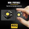 COB Keychain Work Light with Battery Display 8 Mode USB Rechargeable High Lumens Portable LED Light for Camping Hiking Running