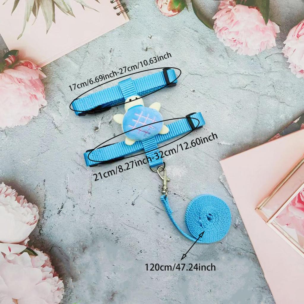 Kanin Katteseler og Båndsett Justerbare Seler for Kanin Kattunge Piggsvin Kjæledyr Utendørs Gåutstyr Tilbehør