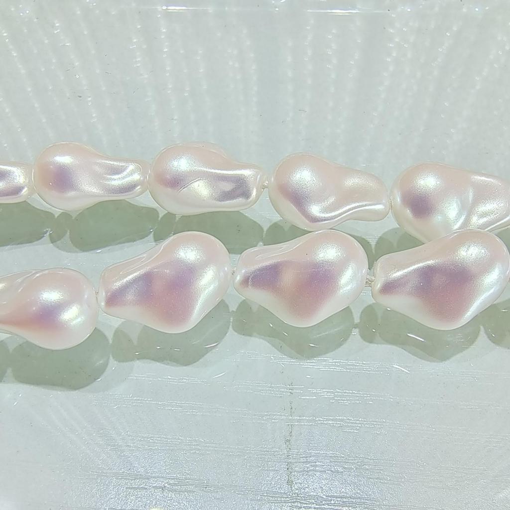 Lebhaftes Fantasy-Pink Barock Unregelmäßige Imitationsperlen für DIY-Schmuck