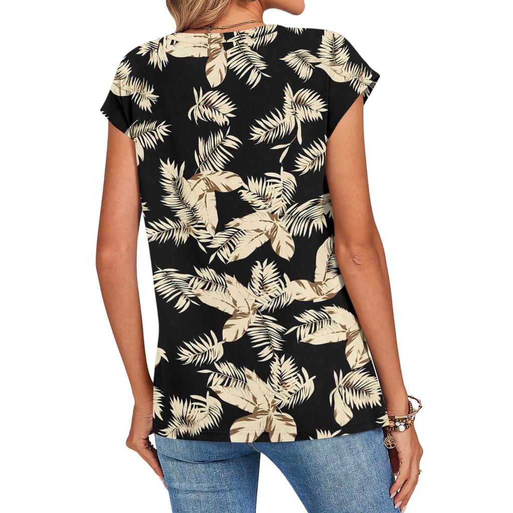 Women's Loose-Fit Fashionable Casual Retro Print T-Shirt