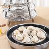 Stainless Steel Round Steamer Rack with Detachable V-Shaped Stand for Steamer Cooking Stackable Vegetables Dumplings Fish Seafood Versatile Kitchen