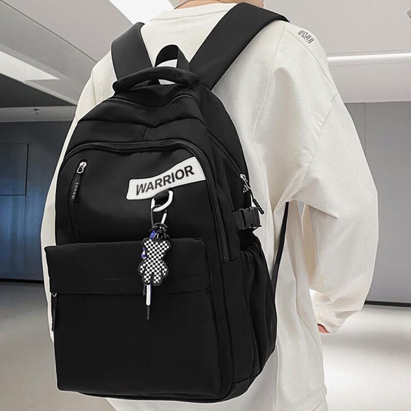 New Warrior Nylon Backpack Regular Unisex Black/White H6942010112141