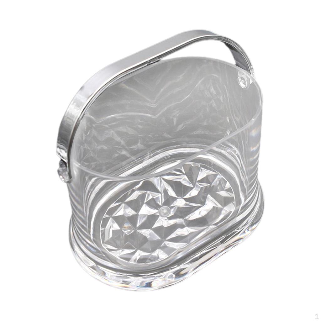 2.5L Ice Cube Container, Acrylic Champagne Wine Bucket, Beverage Chilling Tub, Bucket for Hotel