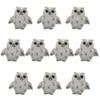 Castle Enterprises Owl Feather Hanging Total Length Figurine x 10 Pieces Set God of Learning in Europe Commercial Use (Small) 8.5cm (White) "No