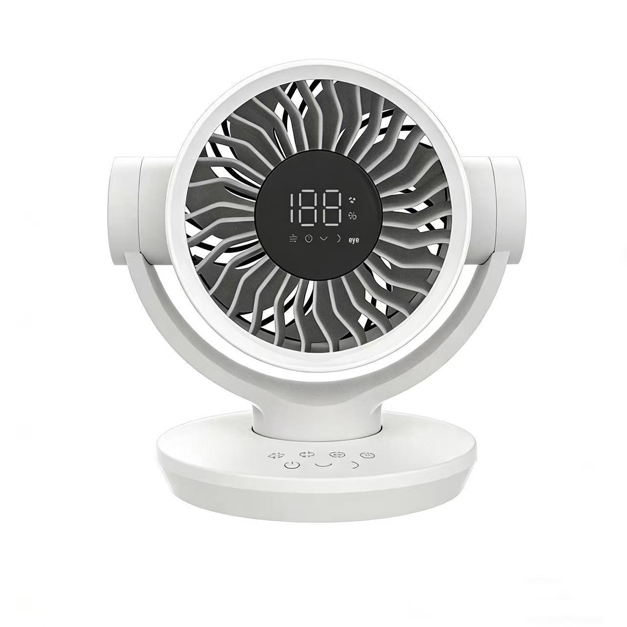 

2026 Compact Desktop Circulating Fan for Office & Dorm 8000mAh белый
