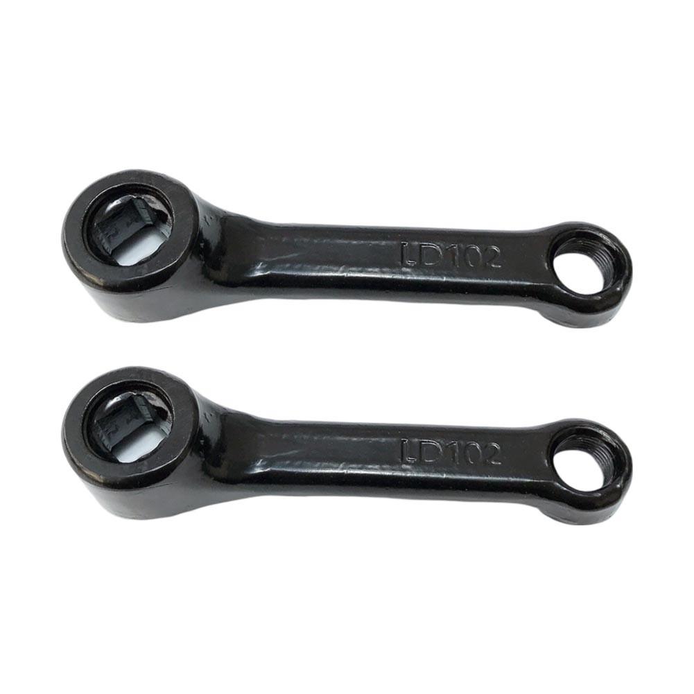 A Pair of 102mm Iron Exercise Bike Crank with Square Hole for Indoor Sports Use