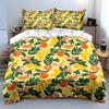 Citrus Pattern Three-Piece Set for Decor Exquisite Three-piece Bedding Set Gift for Kids and Adults