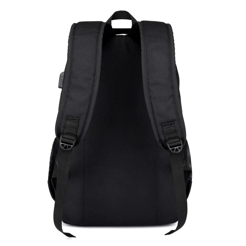 Einfarbiger wasserdichter Rucksack mit Fronttasche, Großer Laptop-Reise-Schulrucksack, USB-Ladeanschluss, Lässiger Tagesrucksack für den täglichen Gebrauch im Freien