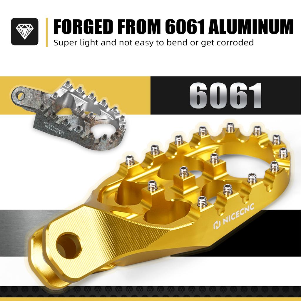 For Suzuki DRZ400S 2000-2024 DRZ400SM 2005-2024 DR-Z 400S DR-Z 400SM Forged Foot Pegs & Folding Brake Pedal Tip Extension Plate