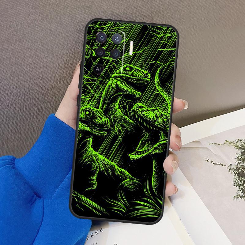 Jurassic Dinosaur Case For Oppo A76 A16 A96 A17 A18 A60 A80 A40 A38 A58 A78 A98 A94 A74 A54 A15 A57 A77 A5 Pro