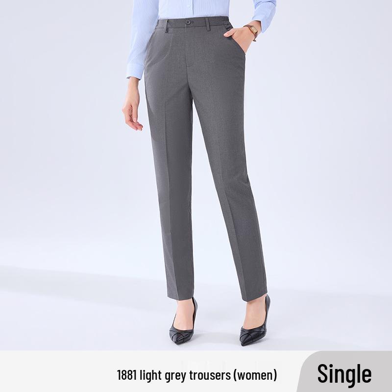 Non-Iron Professional Slim Straight Leg Grey Suit Pants for Men & Women – Ideal Formal Workwear for Commuting