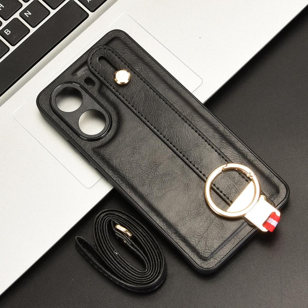 For POCO X7 Pro X 7 Wristband Leather Finger Ring Phone Case For Xiaomi POCO X7Pro Crossbody Lanyard Shockproof Back Cover