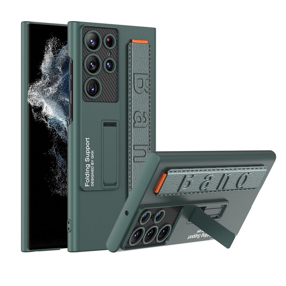 

Samsung S22Ultra Mobile Phone Case Personalized and Fashionable S22u Ultra Thin Full Inclusive Wristband Bracket Case S22