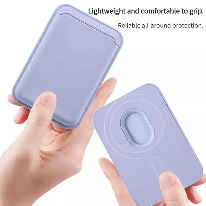 INS Candy Color Original Liquid Silicone Card Bag Case for Magsafe Phone Serie Portable Slim Strong Magnetic Card Storage Wallet