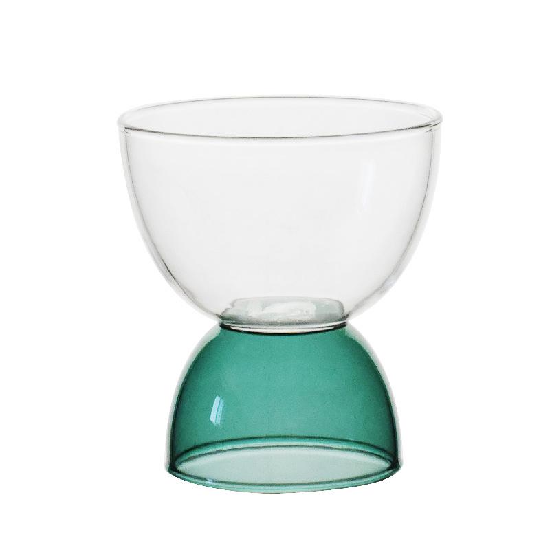 2025 Creative Dessert Ice Cream Standing Cup Glass Cold Drink Cup Cocktail Glass Fruit Juice Jelly Cup